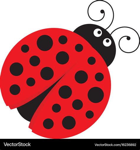 Cute cartoon ladybug Royalty Free Vector Image