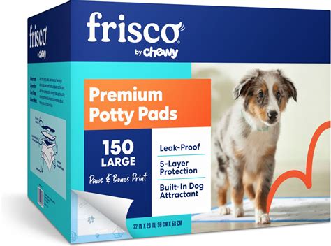 FRISCO Printed Dog Training & Potty Pads, 22 x 23-in, 150 Count ...