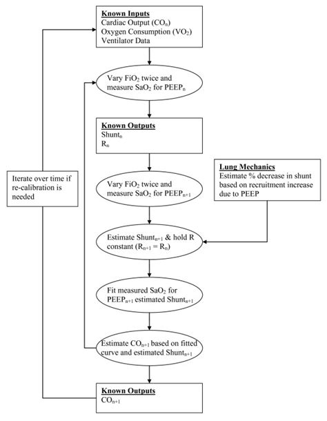 Flow chart determining the process of estimating cardiac output at a ...