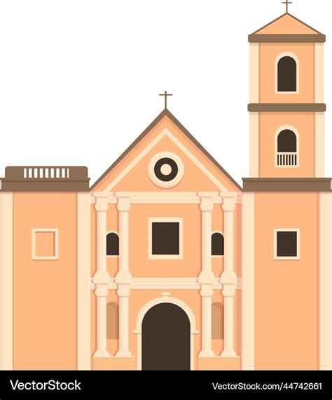 Philippines church icon cartoon travel Royalty Free Vector