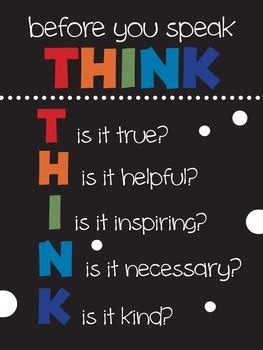 Before you act... Think! by Kristen McClanahan | TPT