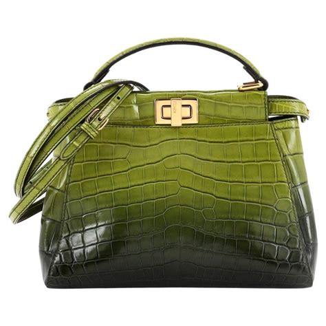 Fendi Peekaboo Bag Crocodile Mini For Sale at 1stDibs