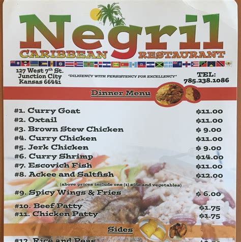 Negril Caribbean Restaurant menus in Hinesville, Georgia, United States