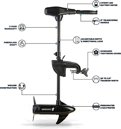 Newport Vessels 46 lb Trolling Motor Review - Best Kayak Zone