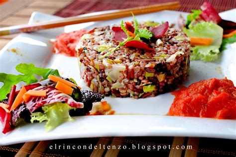 EL RINCÓN DEL TENZO: Mezcla de tres arroces y col con salsa de ...