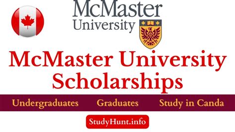 McMaster University Scholarships For International Students 2024-2025 ...