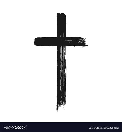 Christian cross symbol Royalty Free Vector Image