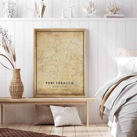 Port Tobacco Map Print Port Tobacco Map Maryland Map Art - Etsy