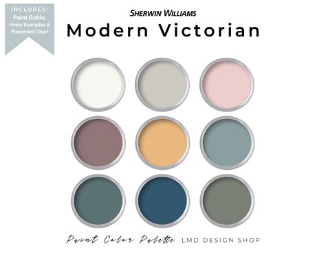 Sherwin Williams Victorian Paint Color Palette Whole House - Etsy Canada