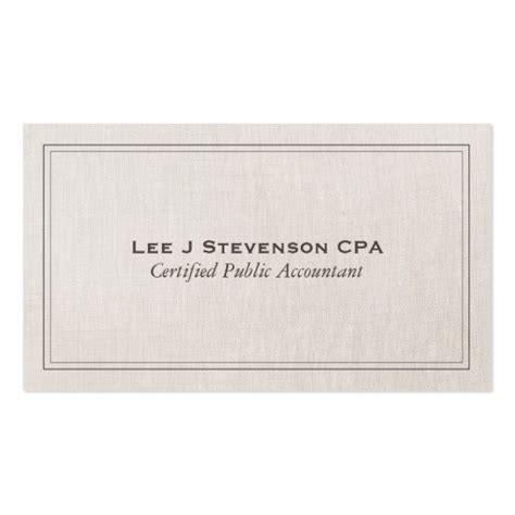 Accountant CPA Professional Simple Classic Double-Sided Standard ...