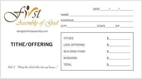 Offering Envelopes Printable Template Design