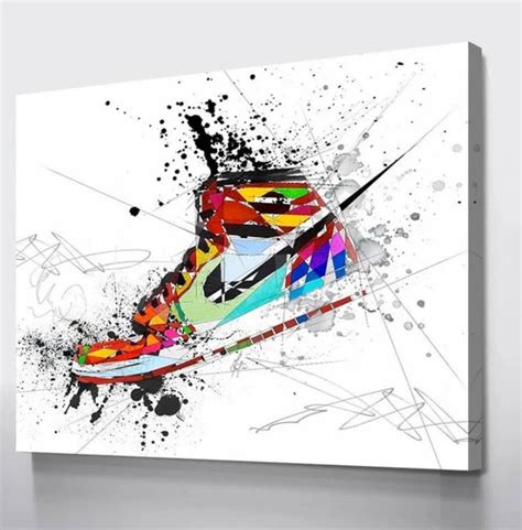 NEW*100%Real Nike Shoes Wall Art Abstract Canvas Painting Painting by ...