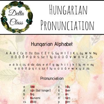 Hungarian alphabet and pronunciation 101 by Delta Class | TPT