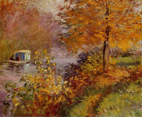 The Studio Boat 1875-1876 Painting | Claude Oscar Monet Oil Paintings