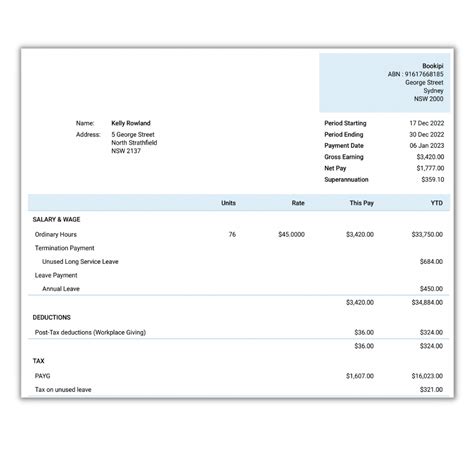 Payslip Template In Excel