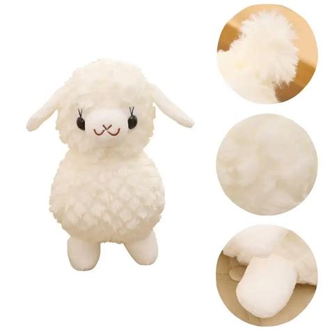 33CM New Sheep Plush Doll Cute White Soft Sheep Doll Alpaca Faux Goat ...