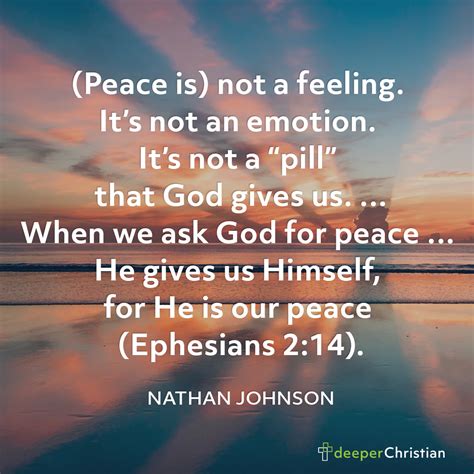 Jesus is our Peace – Nathan Johnson | Deeper Christian Quotes