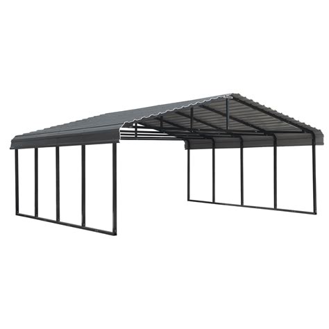 Arrow Galvanized Steel Metal Carport, 20x20, Charcoal - Walmart.com ...