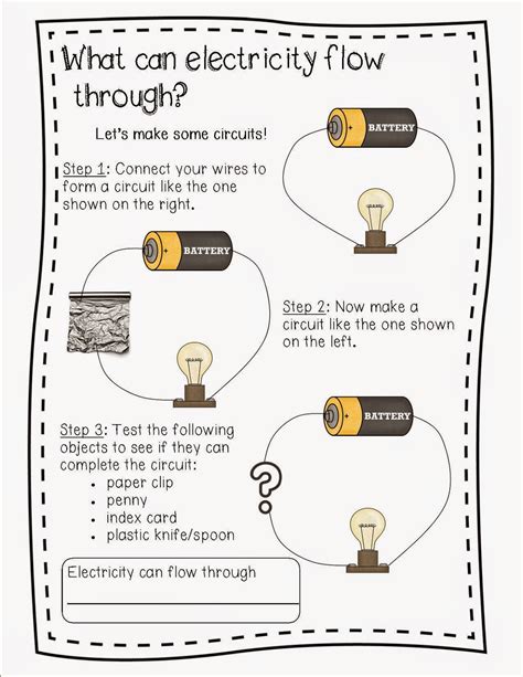 Static Electricity Activity Worksheets