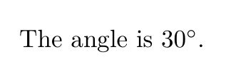 What is the degree symbol?