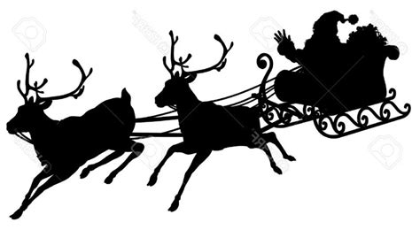 Santa Sleigh Silhouette Vector at GetDrawings | Free download