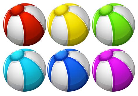 Six colourful balls 301362 Vector Art at Vecteezy