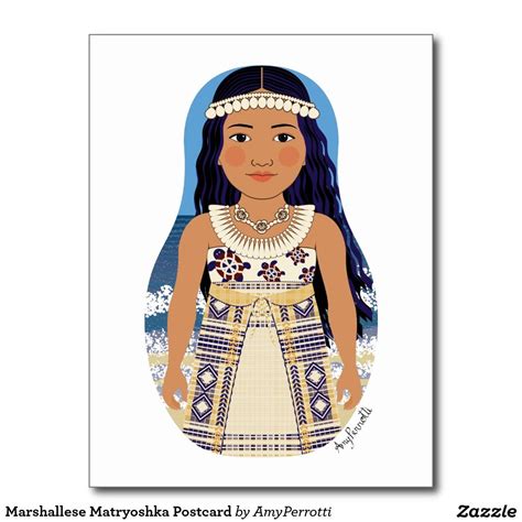 Marshallese Matryoshka Postcard | Zazzle.com in 2021 | Art, Art prints ...