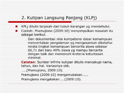 Contoh Kutipan Langsung & Tidak Langsung serta Cara Menulis