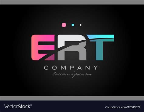 Ert e r t three letter logo icon design Royalty Free Vector