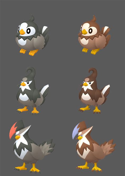 Starly family shiny comparison, coming during July’s Community Day ...