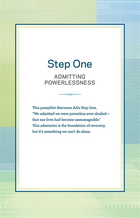 Hazelden Publishing: Step 1 AA Admitting Powerlessness Pkg of 10