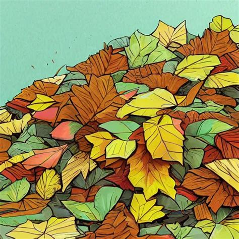 pile of leaves, concept art, illustrated, highly | Stable Diffusion