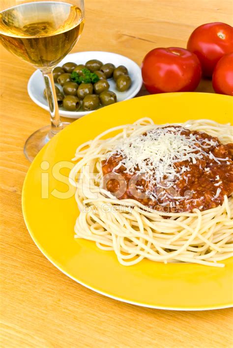 Spaghetti Bolognese With Red Wine Stock Photo | Royalty-Free | FreeImages