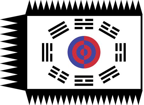 Royal standard flag of the Joseon Dynasty but with modern Korean ...