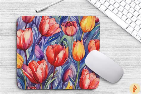 Watercolor Tulip Flowers Background Graphic by Foxmia · Creative Fabrica