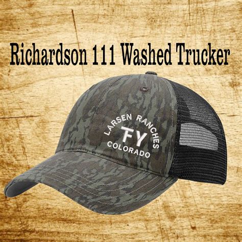 Richardson 111 Washed Trucker-printed-custom Embroidered Hat - Etsy