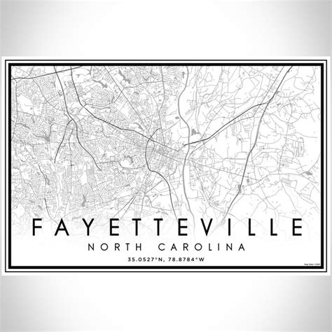 Fayetteville - North Carolina Map Print in Classic — JACE Maps