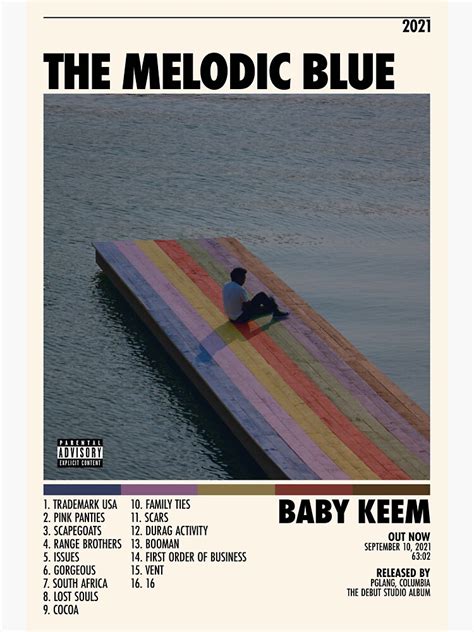 "Baby Keem The Melodic Blue Poster - Album Cover Poster - Poster Print ...