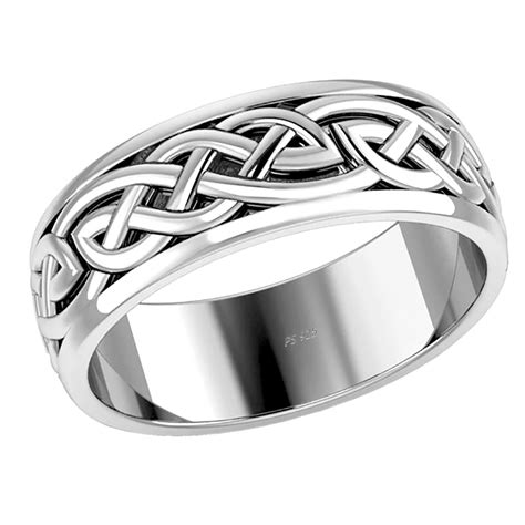 Men's 0.925 Sterling Silver Irish Celtic Knot Wedding | Etsy | Celtic ...