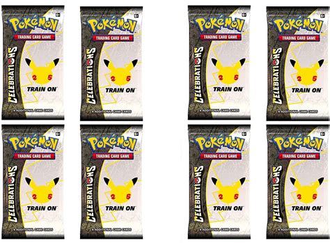 Pokemon TCG: Booster Pack Lot - 25th Anniversary Celebrations - 8 Pack ...