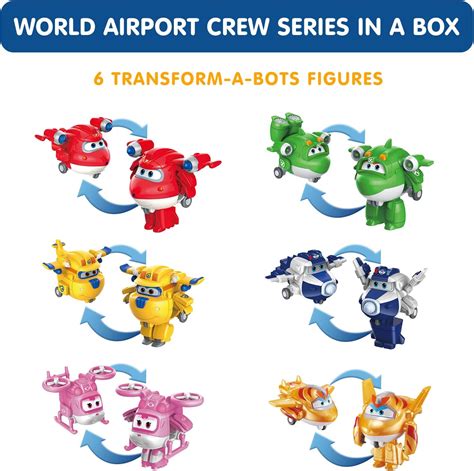 Super Wings EU750060A World Airport Crew 10 Pack with Season 5 ...