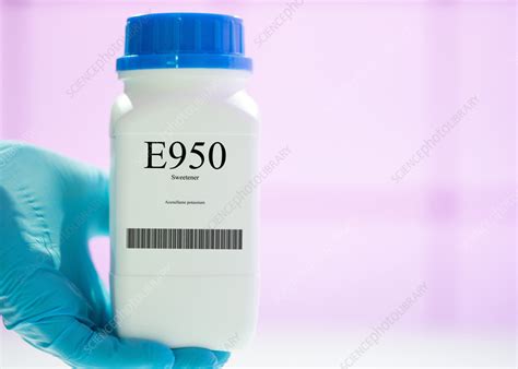 Container of the food additive E950 - Stock Image - F036/8888 - Science ...