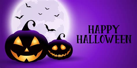 Spooky purple Halloween banner 678606 Vector Art at Vecteezy