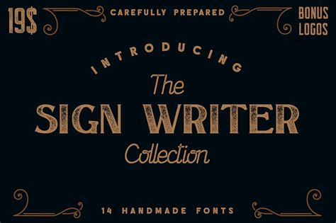 The Sign Writer - Free Font - Dealjumbo | Sign writer, Retro font ...