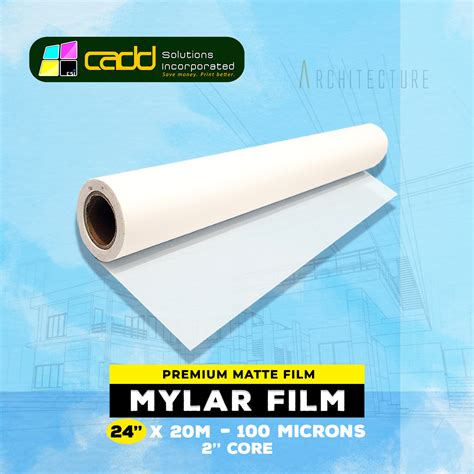 Mylar film paper A2 SIZE 24 inches x 20 meters 100 microns (.004 mm ...