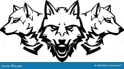 Wolf Pack Logo Vector Illustration | CartoonDealer.com #222073484