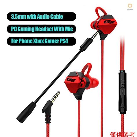 (3.5mm) G10-A PC Gaming Headset Earphone Headphone With Microphone ...