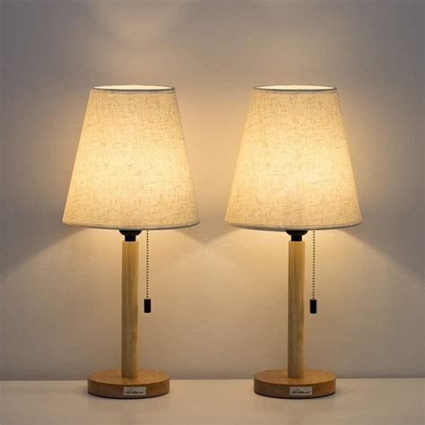 Haitral Small Bedside Table Lamps Set of 2- Modern Nightstand Lamps ...