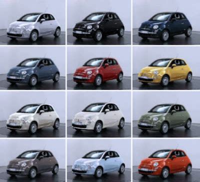 5ooblog | FIAT 5oo: New Fiat 500 colors