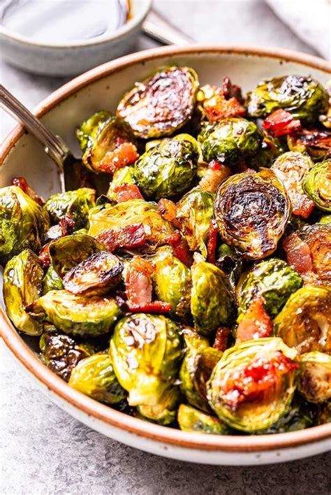 Balsamic Maple Roasted Brussels Sprouts with Bacon - Recipe Runner